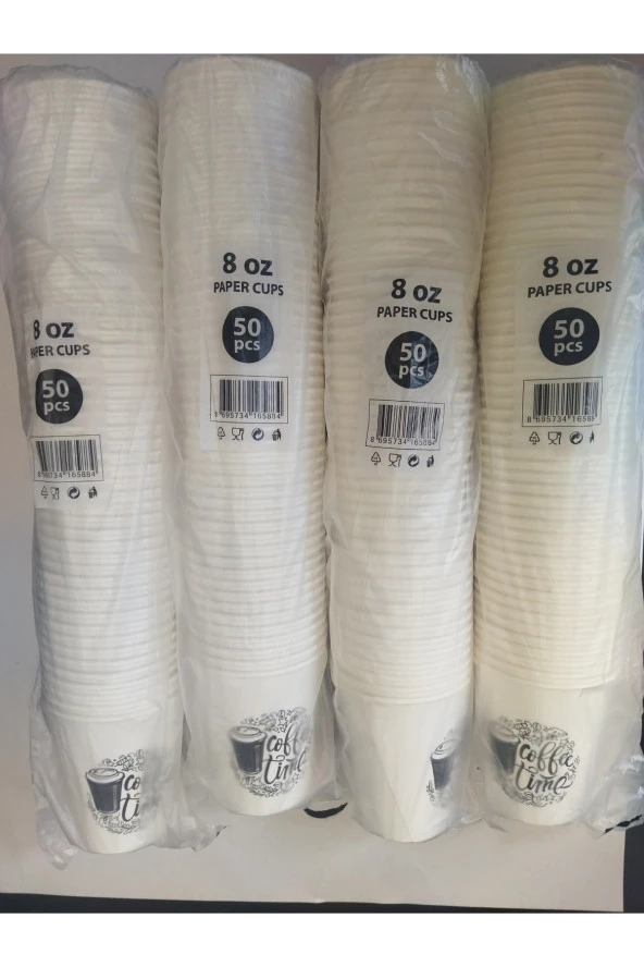 8 Oz Karton Bardak 4 Pk 200 Adet ürün görseli 1