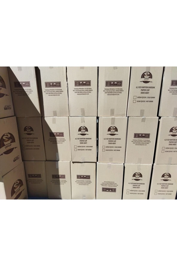 Çay Cup Karton Bardak 6.5 Öz 3000 Adet ürün görseli 1