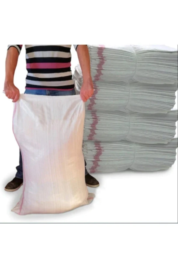 Naylon Çuval - Sentetik Çuval - Saman Çuval - Moloz Çuvalı - Şeker Un Çuvalı 10 Adet 60x90 Cm ürün görseli 1