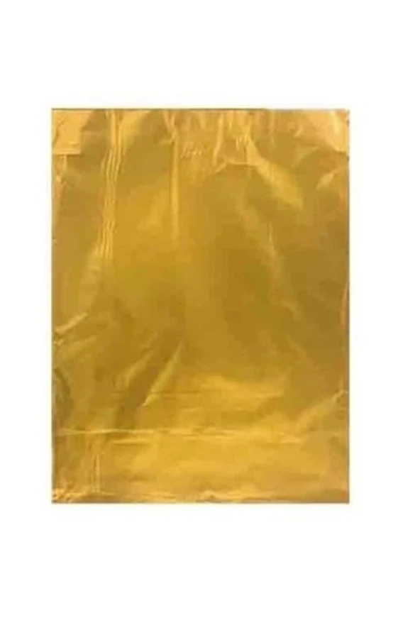 Lüks Metalize Hediye Poşeti 35x50 Cm 50 Adet Gold Gold ürün görseli 1