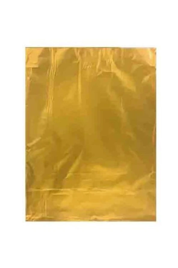 Lüks Metalize Hediye Poşeti 20x25 Cm 50 Adet Gold Gold ürün görseli 1