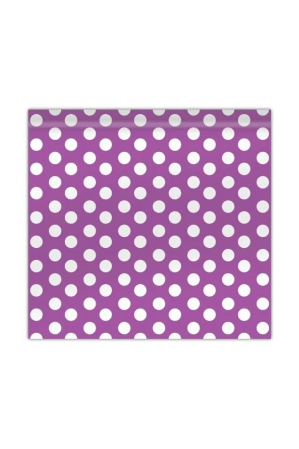 Hediye Paketi 20x20 cm Mor Puantiyeli - 25li ürün görseli 1