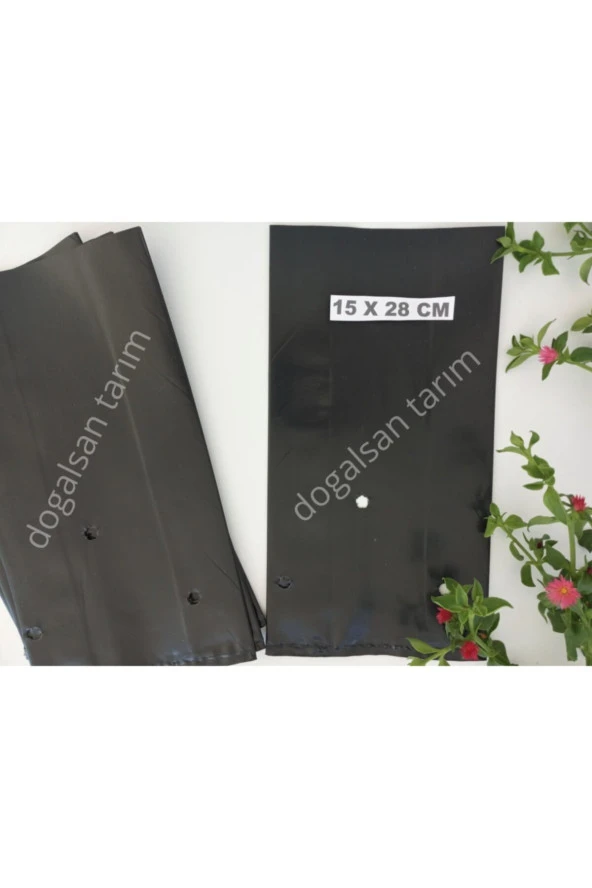Fidan Poşeti 15x28 Cm 100 Adet Fide Poşeti Fide Torbası Fidan Torbası Fidan Tüpü ürün görseli 1
