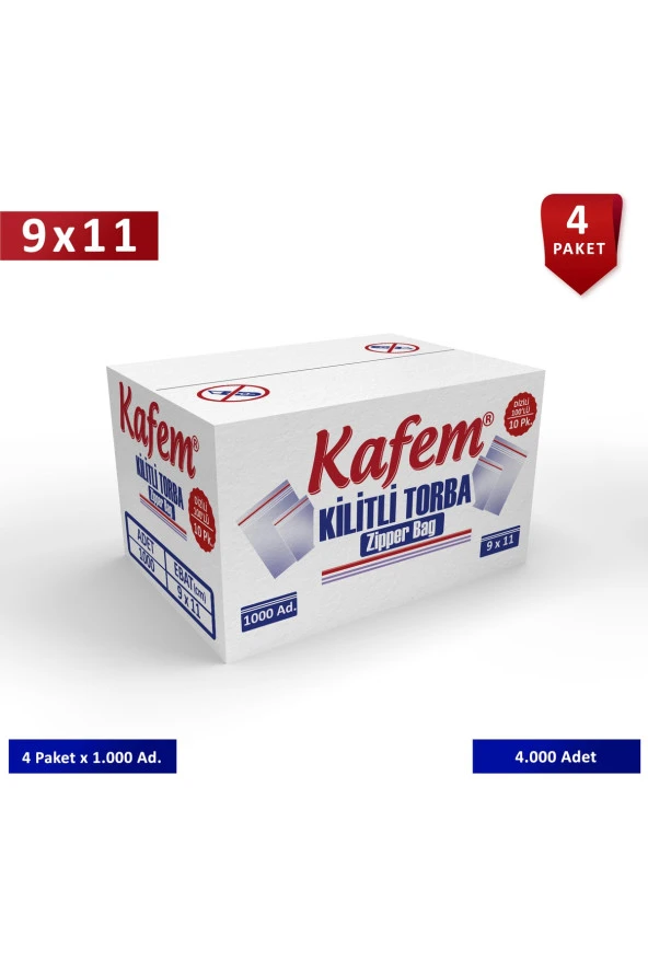 9 X 11cm Kilitli Poşet / Naylon Torba ( 4.000 Adet ) - ürün görseli 1