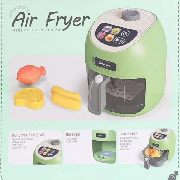 AirFryer Sesli Işıklı - LD-6613A/B - Yeşil - Resim 2