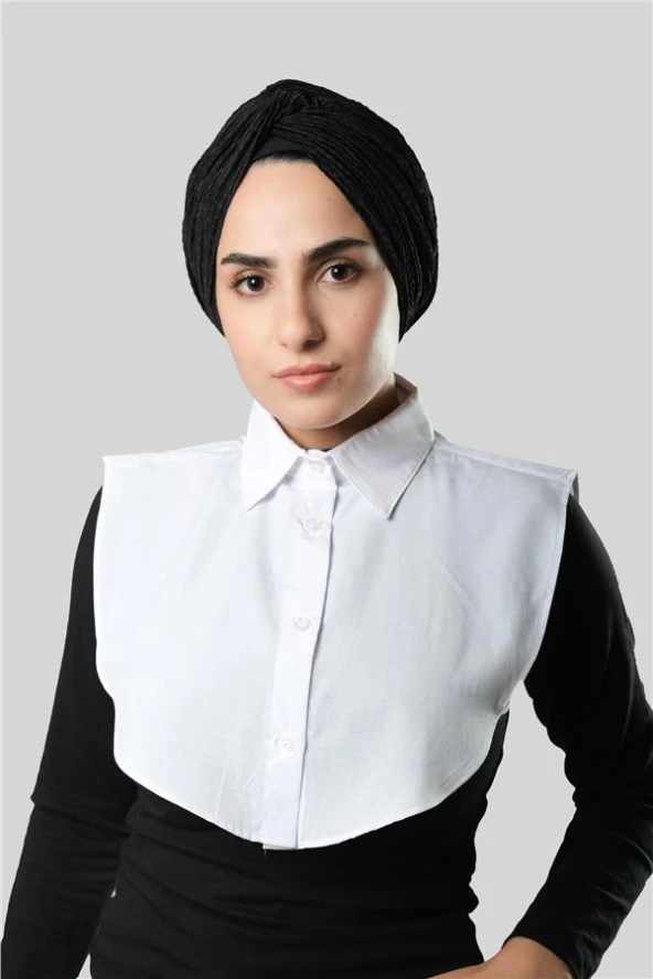 Beyaz Gömlek Yakalı Boyunluk Terikoton Düz 1015_42 ürün görseli 1