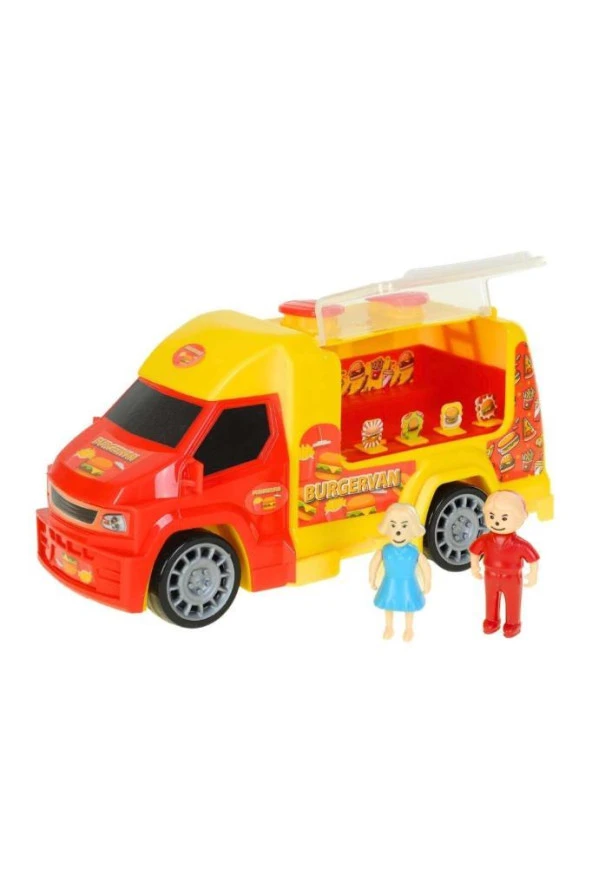 King Toys Hamburger Kamyonu LAL 1134,Aksesuarlı Burgervan Oyuncak Kamyon ürün görseli 1