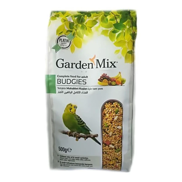 Garden mix Platin Meyveli Muhabbet Kuş Yemi 500g ürün görseli 1