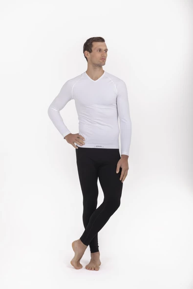 OIL COMPANY Termal İçlik Üst Uzunkol V Yaka Unisex PP Seamless II. Seviye OCP006 ürün görseli 1