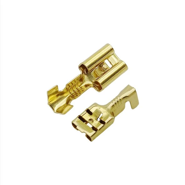 10 Adet SF1D İzolesiz Dişi Fiş Terminal Soket Kablo Ucu Metali 4.8mm  Klemens ürün görseli 1