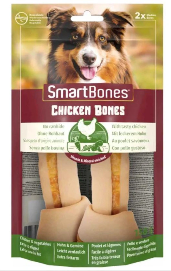 SmartBones Tavuklu Düğüm Kemik Köpek Ödül Maması M 2 Adet ürün görseli 1