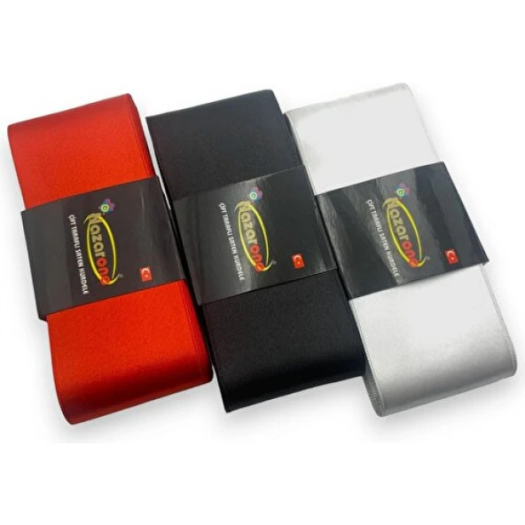 Nazarone Saten Kurdele Seti 6CM/10MT 3 Adet (Set 1) ürün görseli 1