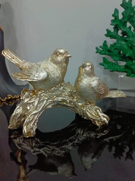 kuş biblo 2 li dal üzerinde kuş biblo - Resim 9