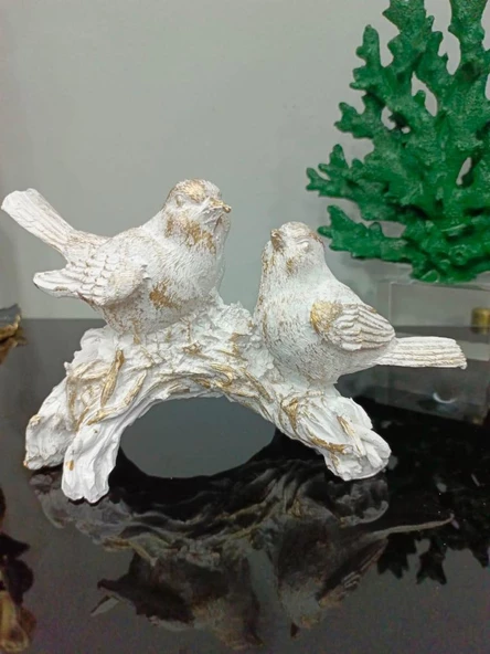 kuş biblo 2 li dal üzerinde kuş biblo - Resim 6