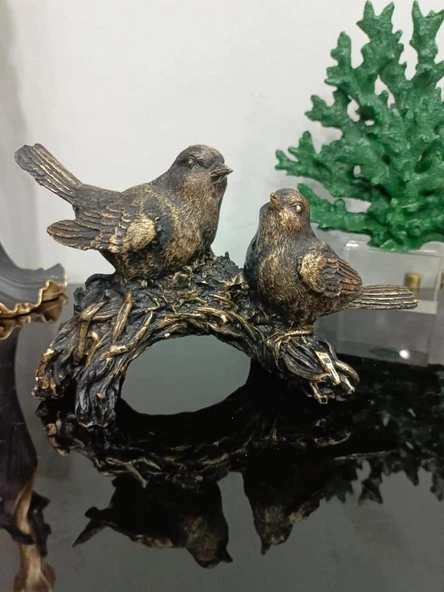 kuş biblo 2 li dal üzerinde kuş biblo - Resim 4