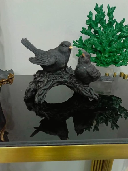 kuş biblo 2 li dal üzerinde kuş biblo ürün görseli 1