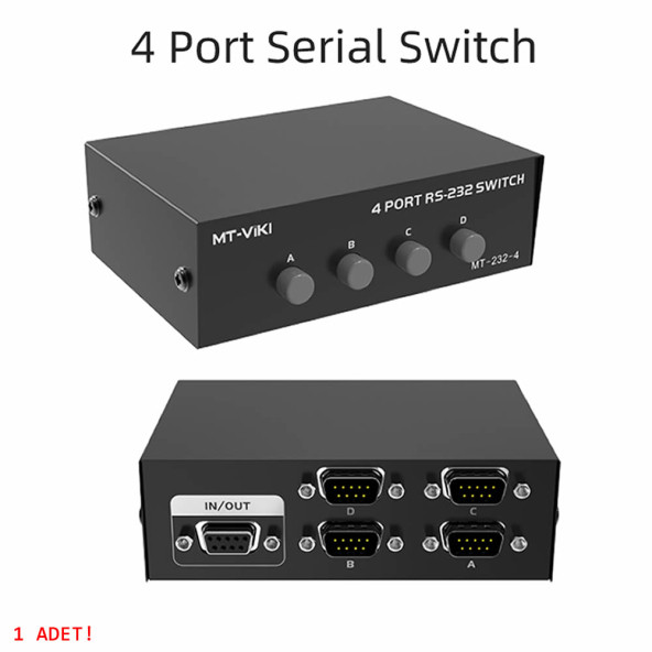 MT-VIKI 4 Port RS232 Switch MT-223-4 ürün görseli 1