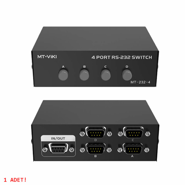 MT-VIKI 4 Port RS232 Switch MT-223-4 - Resim 6