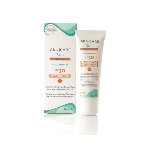 Synchroline Aknicare Sun Renkli Güneş Koruyucu Krem SPF30 50ml Teinte ürün görseli 1
