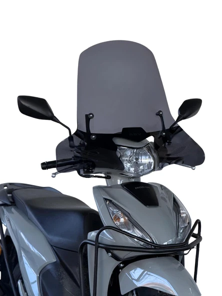 ABV Honda Dio El Korumalı Füme Tur Camı 59x72.5 cm (21-26) + Bağlantı Ekipmanı ürün görseli 1