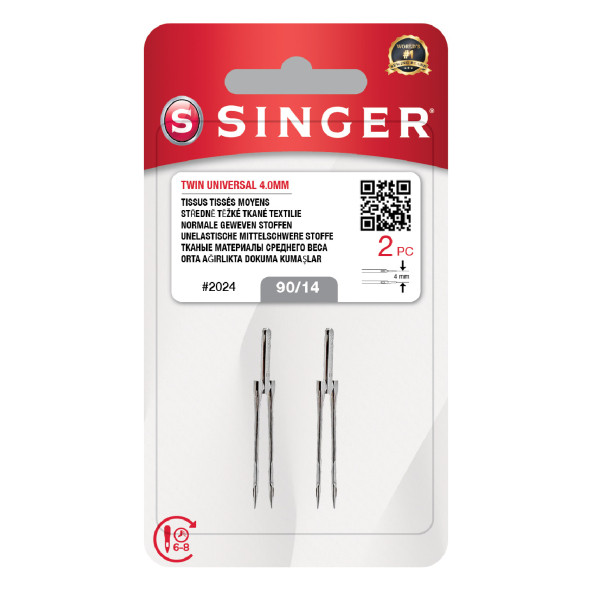 Singer Dikiş Makinesi 4mm Çift Iğne 2024- 90/14 Numara ürün görseli 1