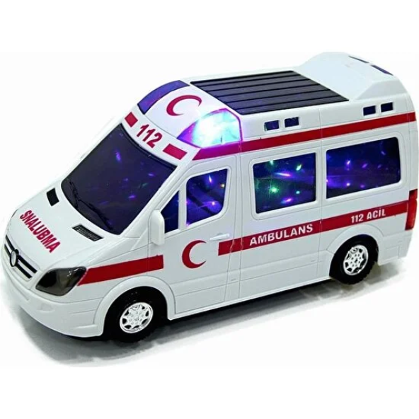 112 Ambulans 3D Işıklı Sesli Çarp-Dön ürün görseli 1