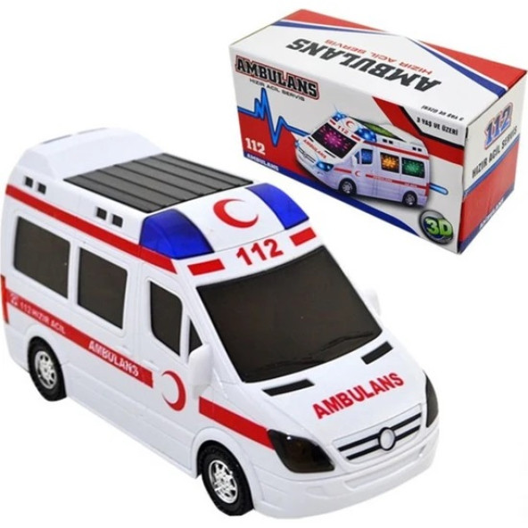 112 Ambulans 3D Işıklı Sesli Çarp-Dön ürün görseli 1