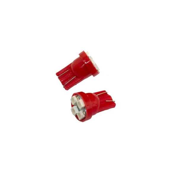 Space LED Uyumlu Ampul T10 2X4 Smd Kırmızı 2Li Set 12V / Laam117-3 ürün görseli 1