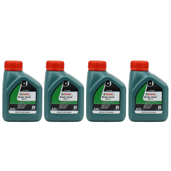 Castrol Brake Fluid DOT 4 500 ML Fren Hidrolik Sıvısı (4 Adet) ürün görseli 1