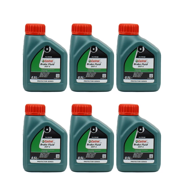 Castrol Brake Fluid DOT 4 500 ML Fren Hidrolik Sıvısı (6 Adet) ürün görseli 1