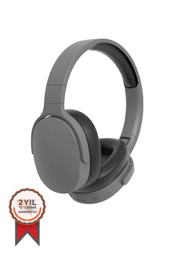 Torima P2961 Koyu Gri Kulak Üstü Kablosuz Bluetooth Kulaklık Koyu Gri ürün görseli 1