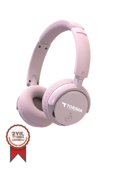 TORİMA HD-20 Pembe Kafa Üstü Kablosuz Bluetooth Kulaklık ürün görseli 1