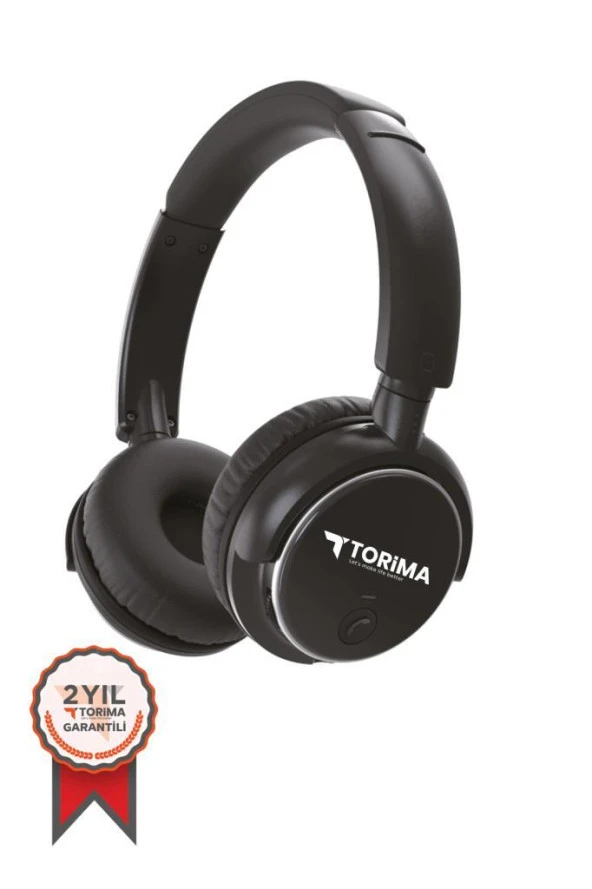 TORİMA HD-20 Siyah Kafa Üstü Kablosuz Bluetooth Kulaklık ürün görseli 1