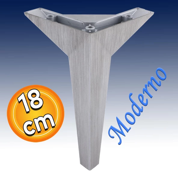 Moderno Mobilya Kanepe Tv Ünitesi Konsol Koltuk Ayağı Saten Gri Eskitme 18 Cm Ayakları ürün görseli 1