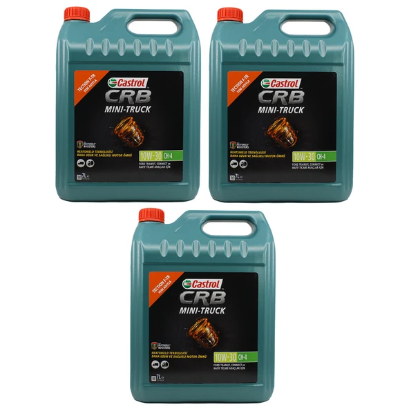 Castrol CRB Mini-Truck 10W-30 CH-4 7 Lt Sentetik Motor Yağı (3 Adet) ürün görseli 1