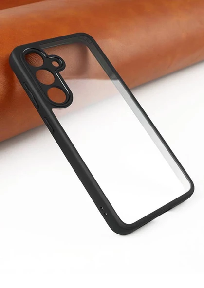 Galaxy S24 Ultra Kılıf Kamera Korumalı Şeffaf Arka Yüzey New Roll Kapak ürün görseli 1