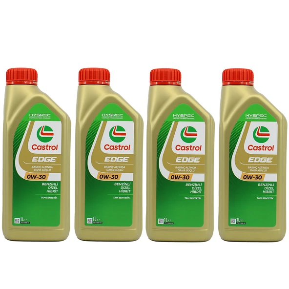 Castrol Edge 0W-30 1 Lt Tam Sentetik Motor Yağı (4 Adet) ürün görseli 1