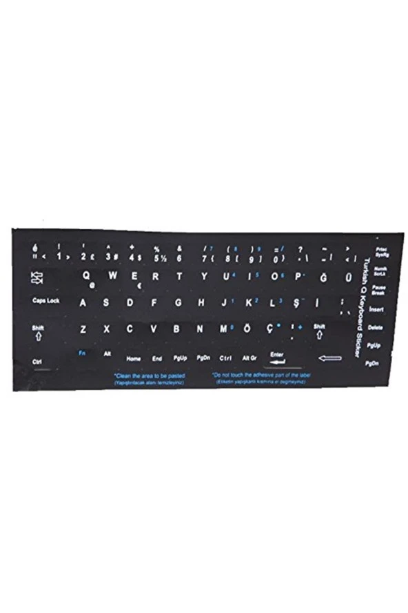 ADDISON 300161 TÜRKÇE Q SİYAH KLAVYE STIKER ürün görseli 1