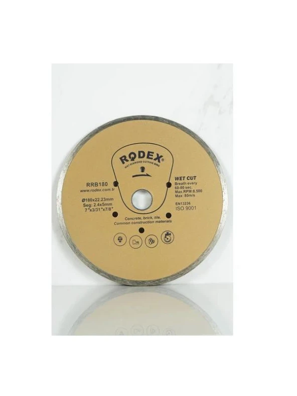 Rodex RRB180 Sürekli Tip Elmas Kesme Diski 180 mm ürün görseli 1