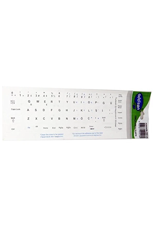 ADDISON 300165 TÜRKÇE Q BEYAZ KLAVYE STEAKER ürün görseli 1