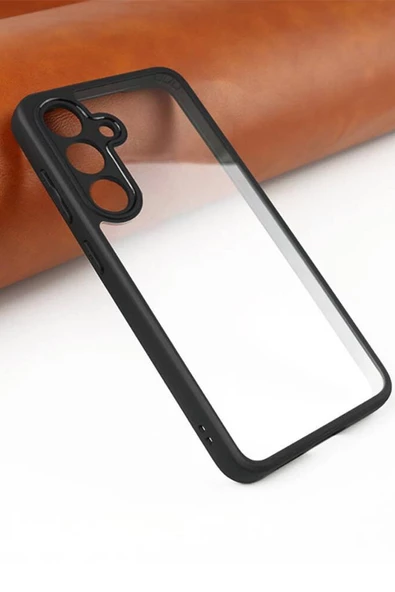 Galaxy S24 Plus Kılıf Kamera Korumalı Şeffaf Arka Yüzey New Roll Kapak ürün görseli 1
