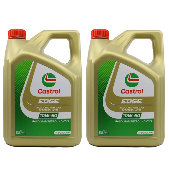 Castrol Edge 10W-60 4 Lt Tam Sentetik Motor Yağı (2 Adet) ürün görseli 1