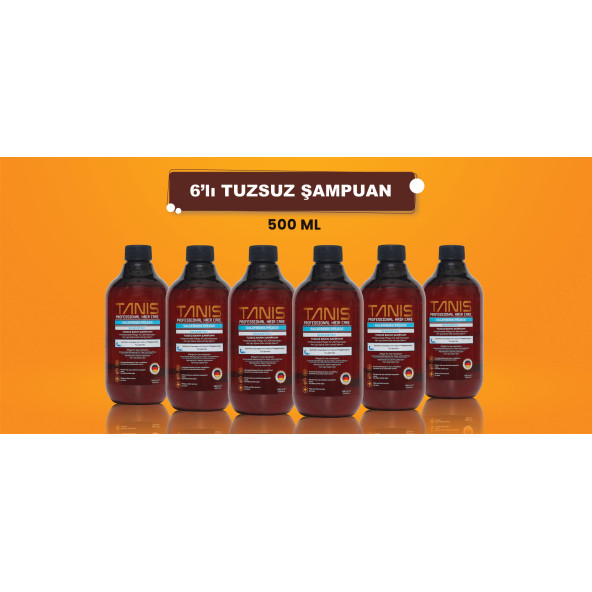 Tanis 6'lı Tuzsuz Şampuan(500 ml ) ürün görseli 1