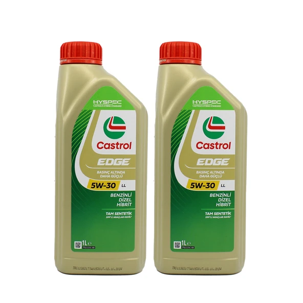 Castrol Edge 5W-30 LL 1 Lt Tam Sentetik Motor Yağı (2 Adet) ürün görseli 1
