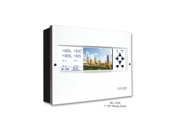 Maxlogic ML-1280 7’’ TFT Mimik Adresli Yangın Alarm Paneli ürün görseli 1