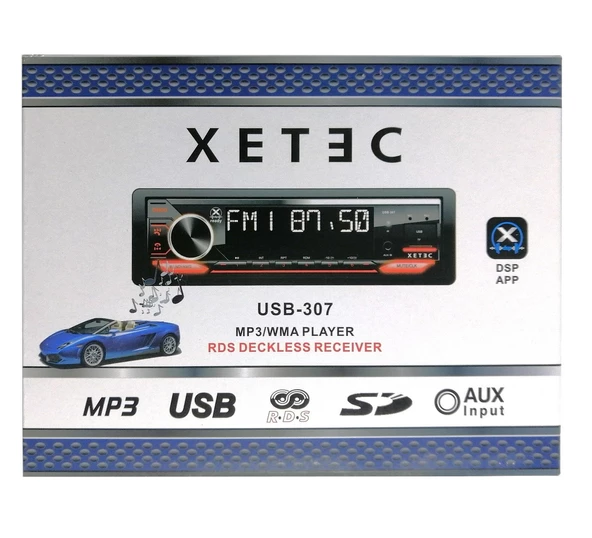 XETEC USB-37 Oto Teyp DSP/USB/SD/AUX/RDS/ 3 Anfi Çıkışlı/4*50W/APP Kontrol ürün görseli 1