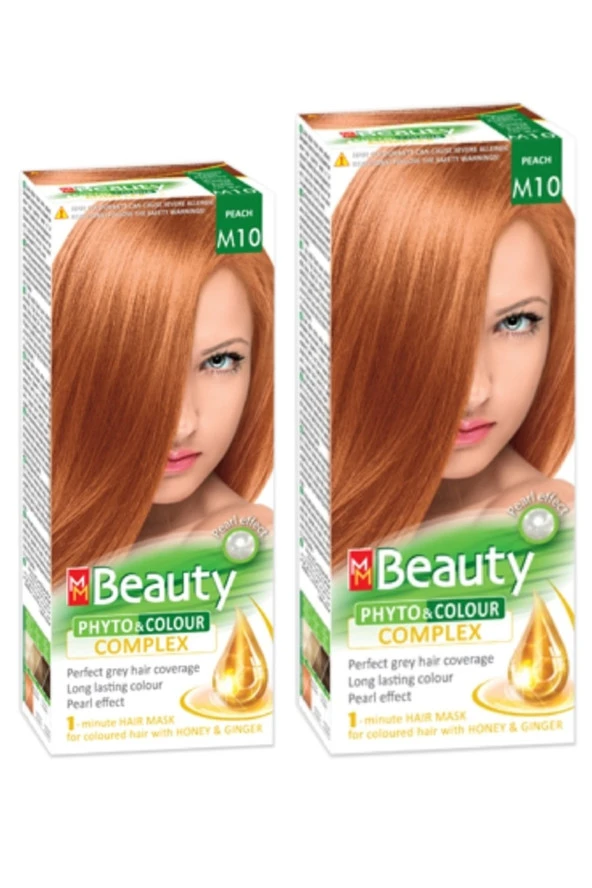 MM Beauty Saç Boyası M 10 ( Şeftali ) Set Boya 2 li Set Boya ürün görseli 1