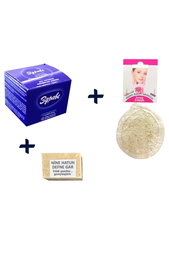 Zdrave Krem & Loofah Pon Pon Yüz Pedi & Defne Gar Lı Sabun ürün görseli 1