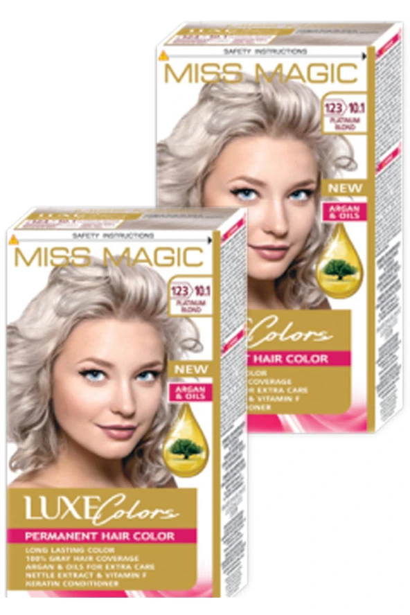 Mıss Magic Saç Boyası Platin Sarı Renk 10,1 Set Boya 2'li Set ürün görseli 1