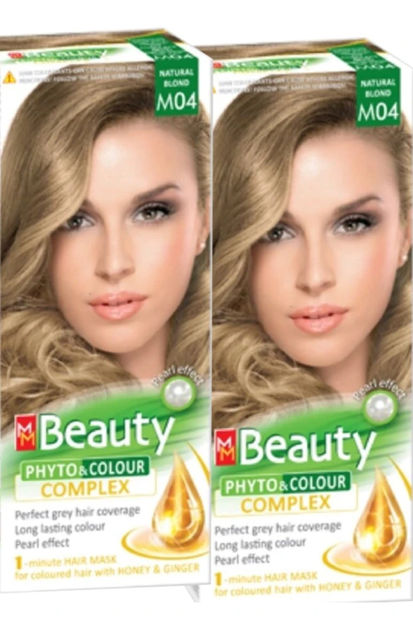 MM Beauty Saç Boyası ( Doğal Sarı KUmral ) M 04 Set Boya 2 li Set ürün görseli 1